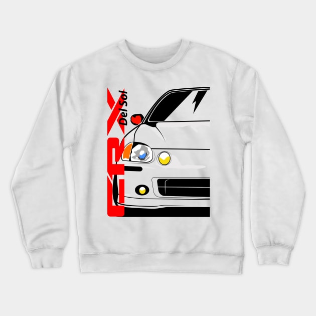 CRX Del Sol Crewneck Sweatshirt by gaplexio